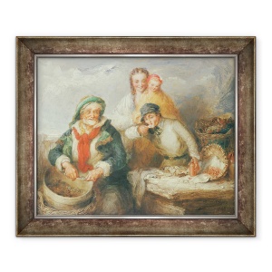 Tablou inramat - Henry Perlee Parker - Schita pentru Stridii, 50 x 60 cm