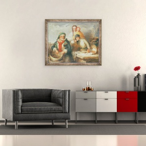 Tablou inramat - Henry Perlee Parker - Schita pentru Stridii, 50 x 60 cm - Img 2