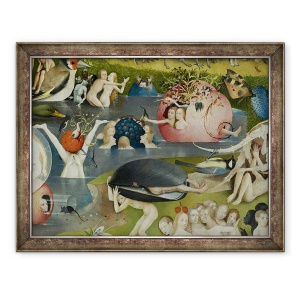 Tablou inramat - Hieronymus Bosch - Gradina deliciilor Pamantesti I, 70 x 90 cm