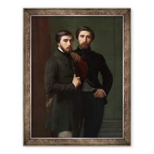 Tablou inramat - Hippolyte Flandrin - René-Charles Dassy si fratele sau Jean-Baptiste-Claude-Amédé Dassy, 60 x 80 cm