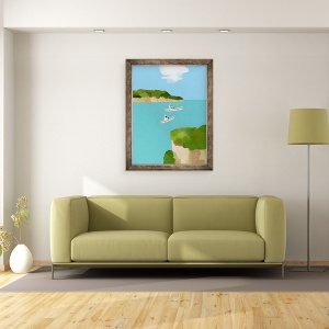 Tablou inramat - Hiroyuki Izutsu - Mare linistita, 70 x 90 cm - Img 2