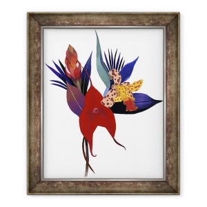 Tablou inramat - Hiroyuki Izutsu - O floare care aminteste de o tara tropicala, 50 x 60 cm