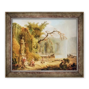 Tablou inramat - Hubert Robert - Scena romantica gradina, 70 x 85 cm