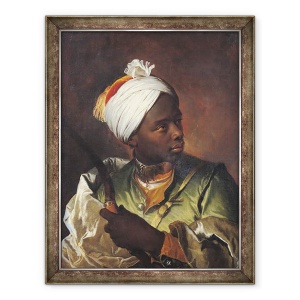 Tablou inramat - Hyacinthe Francois Rigaud - Tanar negru cu o funda, 60 x 80 cm