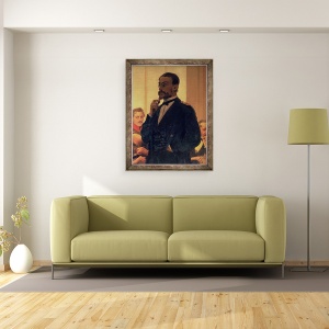 Tablou inramat - Ilya Efimovich Repin - Nikolai Andreevici Rimsky-Korsakov 1844-1908, de la compozitori slavoni, 60 x 80 cm - Img 2