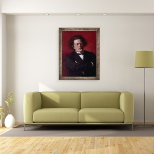 Tablou inramat - Ilya Efimovich Repin - Portretul lui Anton Grigoryevich Rubinstein, 60 x 80 cm - Img 2
