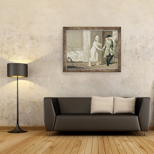Tablou inramat - Isaac Cruikshank - incornoratul pleaca la vanatoare, 70 x 90 cm - Img 2