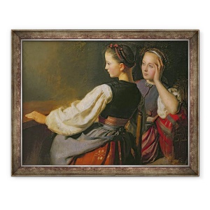 Tablou inramat - Jacob Gensler - O fata din Probsteier, 70 x 90 cm
