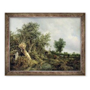 Tablou inramat - Jacob Isaaksz - Peisaj cu o coliba, 60 x 80 cm