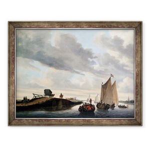 Tablou inramat - Jacob Salomonsz. Ruysdael - Antrenor de apa, 60 x 80 cm