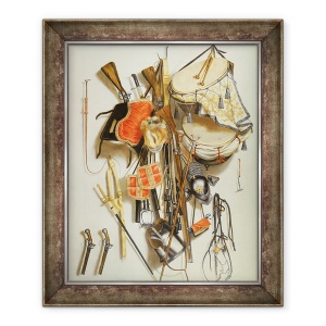 Tablou inramat - Jacobus Biltius - Trompe LOeil de echipament militar, 70 x 85 cm