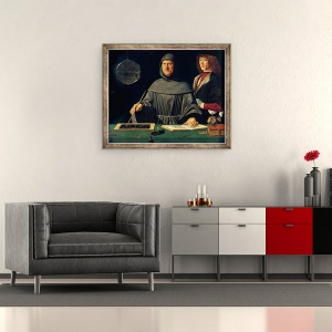 Tablou inramat - Jacopo de' Barbari - Portret De Luca Pacioli c.1445-c.1514 1495, 50 x 60 cm - Img 2