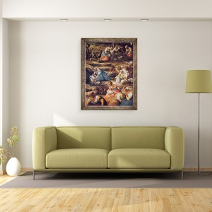 Tablou inramat - Jacopo Robusti Tintoretto - Caderea miraculoasa a manei, 60 x 80 cm - Img 2