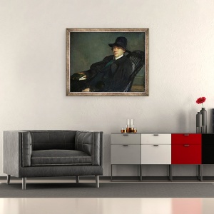 Tablou inramat - Jacques-Emile Blanche - Portretul lui Andre Gide 1869-1951 1912, 50 x 60 cm - Img 2