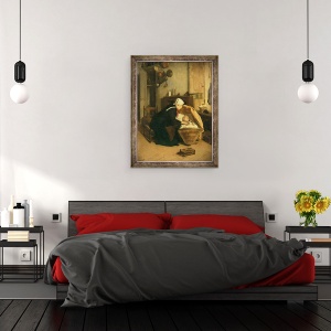Tablou inramat - Jacques Gustave Hamelin - Tanara Mama, 70 x 90 cm - Img 3