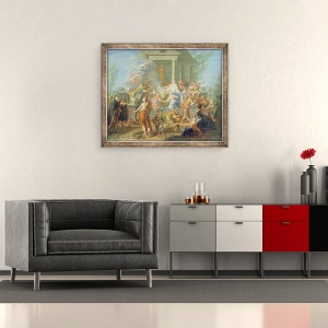 Tablou inramat - Jacques Ignatius de Roore - Sacrificiul Ifigeniei, 50 x 60 cm - Img 2