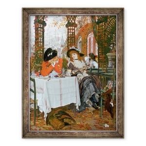 Tablou inramat - James Jacques Joseph Tissot - A Luncheon, 70 x 90 cm