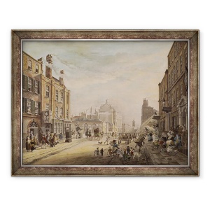 Tablou inramat - James Miller - Vedere spre Piata Hanovra Arata Holles Street, Londra, 60 x 80 cm