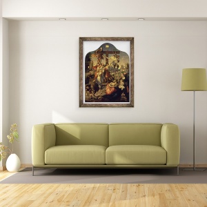 Tablou inramat - Jan Gossaert - Depozitia, 60 x 80 cm - Img 2