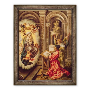 Tablou inramat - Jan Gossaert - Sfantul Luca Pictura Fecioara Maria, 60 x 80 cm