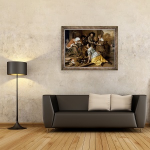 Tablou inramat - Jan Havicksz Steen - Efectele necumpatarii, 60 x 80 cm - Img 2