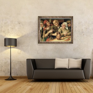 Tablou inramat - Jan Massys - Compania Jovial, 60 x 80 cm - Img 2