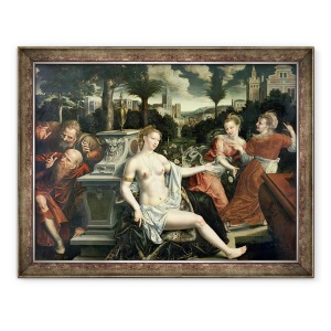 Tablou inramat - Jan Massys - Susanna si Batranii, 70 x 90 cm