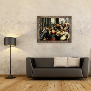 Tablou inramat - Jan Sanders van Hemessen - Fiul risipitor, 60 x 80 cm - Img 2