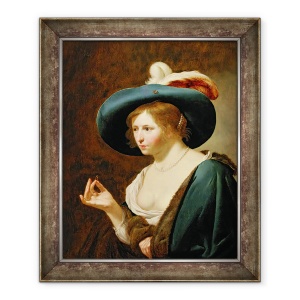 Tablou inramat - Jan van Bijlert - Logodna - Mireasa, 50 x 60 cm