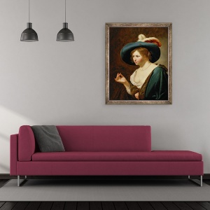 Tablou inramat - Jan van Bijlert - Logodna - Mireasa, 50 x 60 cm - Img 2