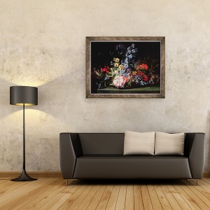 Tablou inramat - Jan van den Hecke - Cos de Flori, 60 x 80 cm - Img 2