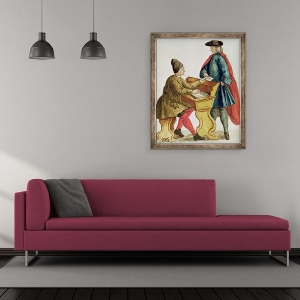 Tablou inramat - Jan van Grevenbroeck - Jucand la loteria venetiana, 50 x 60 cm - Img 2