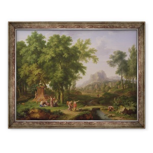 Tablou inramat - Jan van Huysum - Peisaj Arcadian cu un bust de flora, 60 x 80 cm