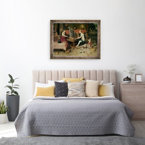 Tablou inramat - Jan van Kessel - Alegorie de audiere, 70 x 90 cm - Img 3
