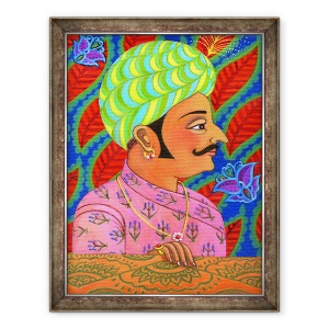Tablou inramat - Jane Tattersfield - Maharaja cu fluturi, 2011, 70 x 90 cm