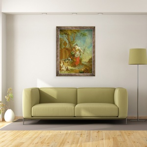 Tablou inramat - Januarius Zick - Pastor si Pastor, 60 x 80 cm - Img 2