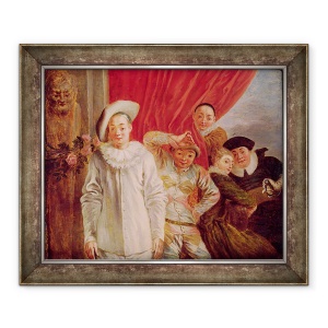Tablou inramat - Jean Antoine Watteau - Actorii din Comedie Italienne, 50 x 60 cm
