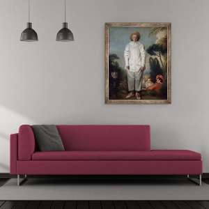 Tablou inramat - Jean Antoine Watteau - Gilles, 50 x 60 cm - Img 2