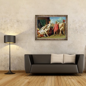Tablou inramat - Jean Auguste Dominique Ingres - Ambasadorii trimisi de Agamemnon pentru a-l indemna pe Ahile sa lupte, 60 x 80 cm - Img 2