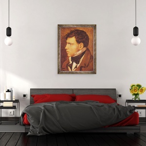Tablou inramat - Jean Auguste Dominique Ingres - Portretul unui Tanar, 70 x 90 cm - Img 3