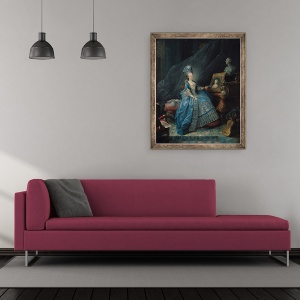 Tablou inramat - Jean-Baptiste Andre Gautier D'Agoty - Marie-Therese de Savoie 1756-1805 1775, 50 x 60 cm - Img 2
