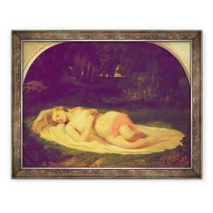 Tablou inramat - Jean Baptiste Ange Tissier - Nimfa adormita, 60 x 80 cm