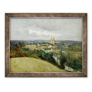 Tablou inramat - Jean Baptiste Camille Corot - Vedere generala a orasului Saint-Lo, 70 x 90 cm