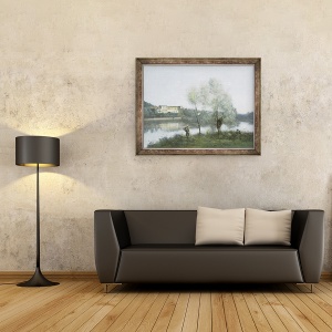 Tablou inramat - Jean Baptiste Camille Corot - Ville DAvray, 70 x 90 cm - Img 2