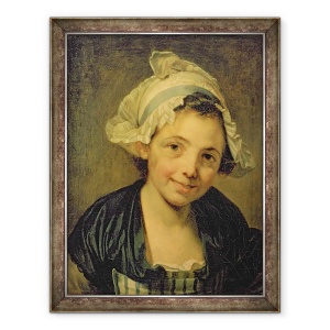 Tablou inramat - Jean Baptiste Greuze - Fata cu capota, 70 x 90 cm