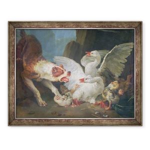 Tablou inramat - Jean-Baptiste Huet - Un caine Atacarea Gaste, 70 x 90 cm