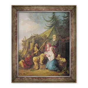 Tablou inramat - Jean-Baptiste Le Prince - Jucatorul Balalaika, 70 x 85 cm