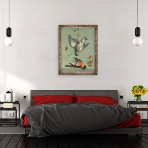 Tablou inramat - Jean-Baptiste Oudry - Natura moarta cu pasari si insecte, 70 x 90 cm - Img 3