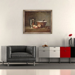 Tablou inramat - Jean-Baptiste Simeon Chardin - Pas de Argint, 70 x 85 cm - Img 2