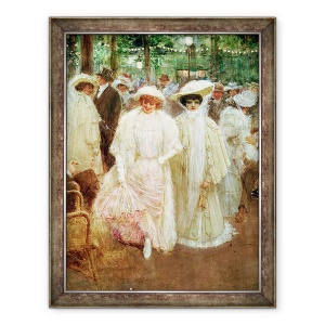 Tablou inramat - Jean Beraud - Gradinile Parisului, sau frumusetile noptii, 60 x 80 cm